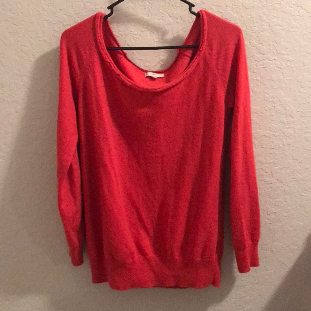 Red cashmere sweater